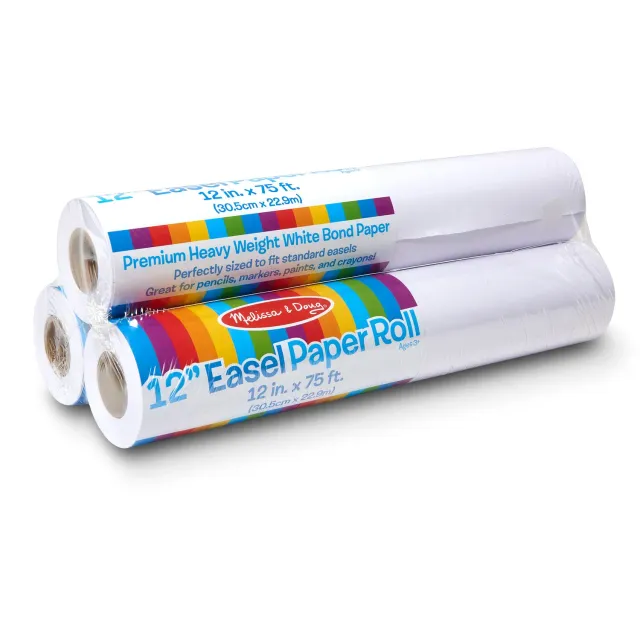Melissa & Doug 12-Inch Easel Paper Roll Papierrollen 3er-Pack