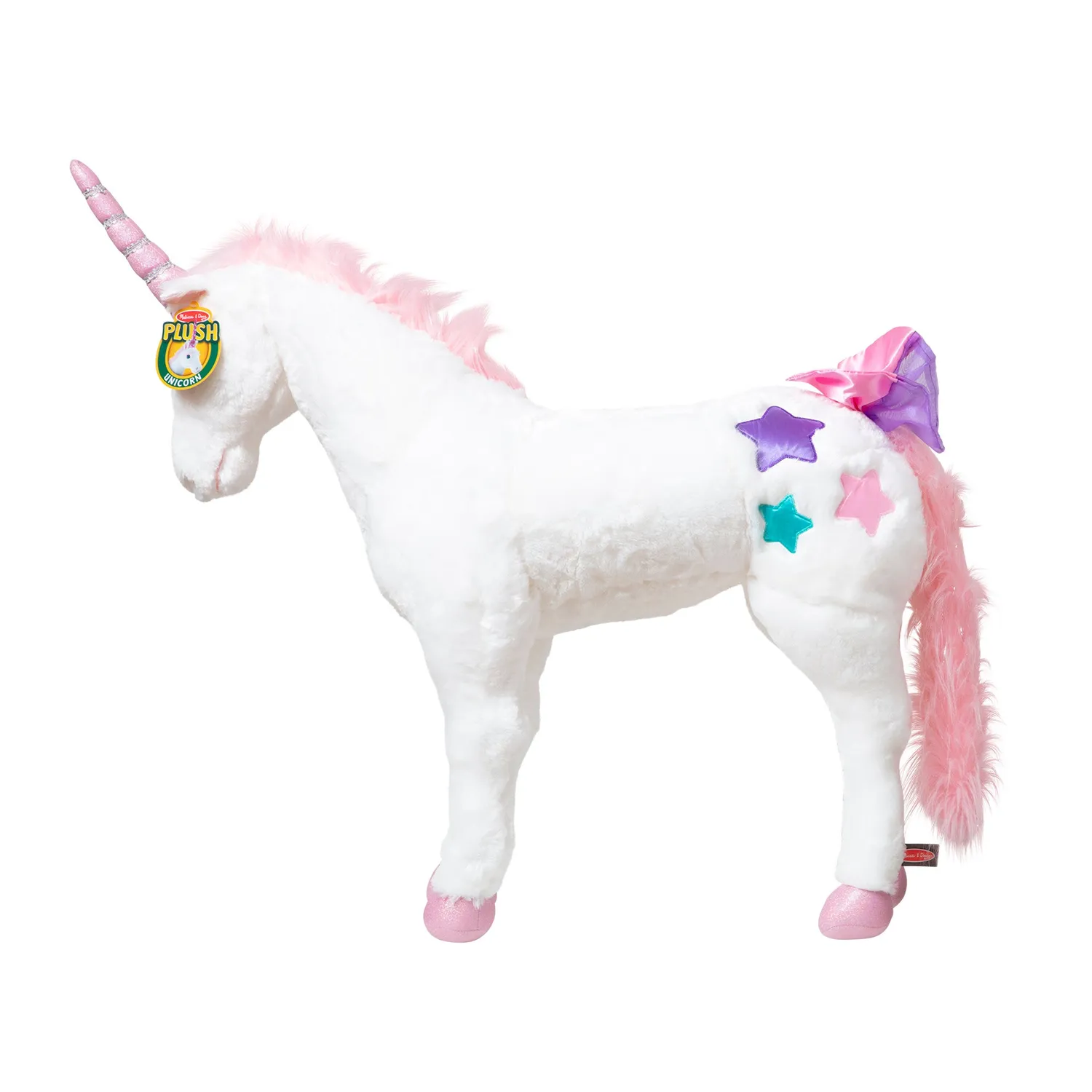 Melissa & Doug Einhorn Plüschtier Groß mit Glitzermähne