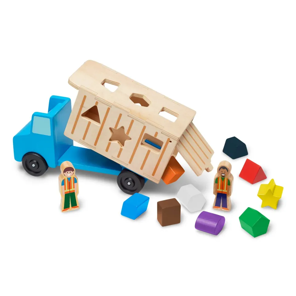 Melissa & Doug Shape-Sorting Dump Truck Kipplaster Holz