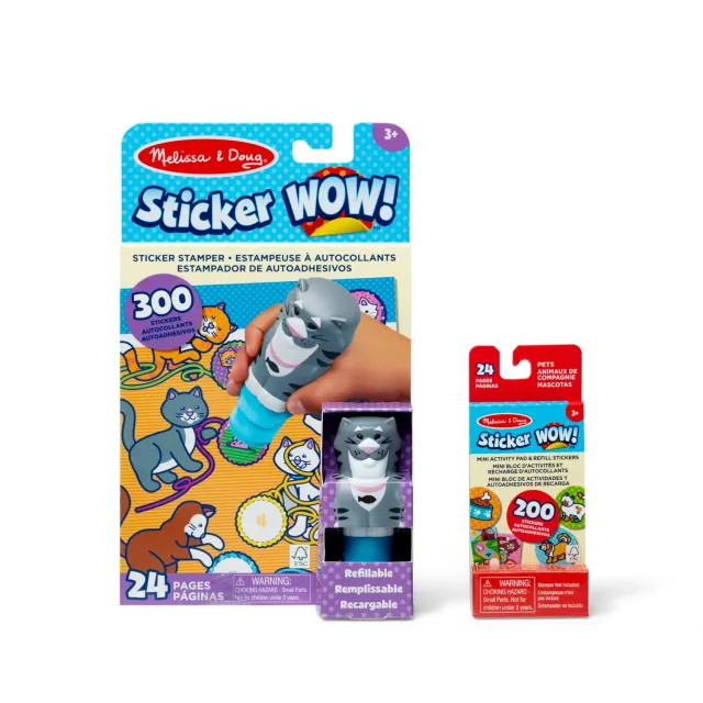 Melissa & Doug Sticker WOW Katze Stempel-Set 500 Sticker