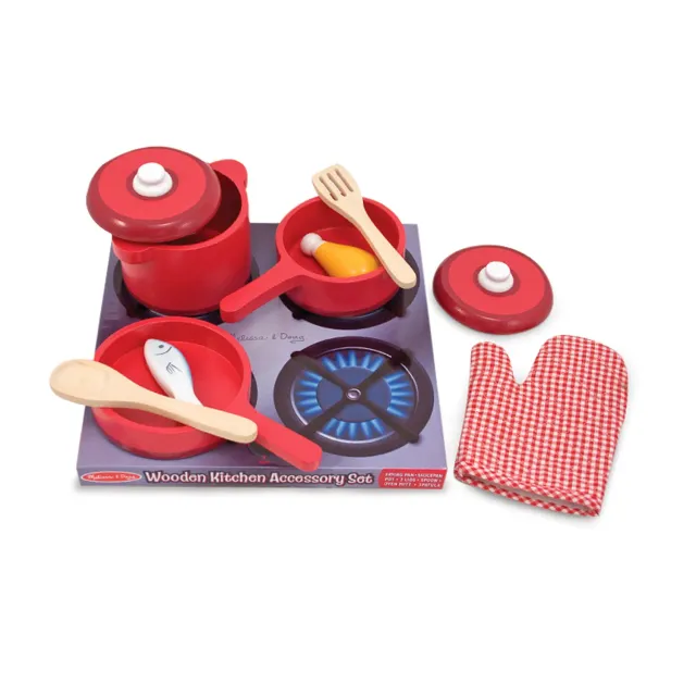 Melissa & Doug Küchen Zubehör Spielset Holz 8-teilig