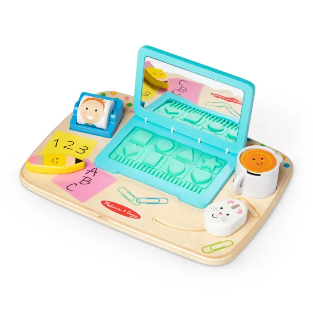 Melissa & Doug Work & Play Activity Board Holz Laptop