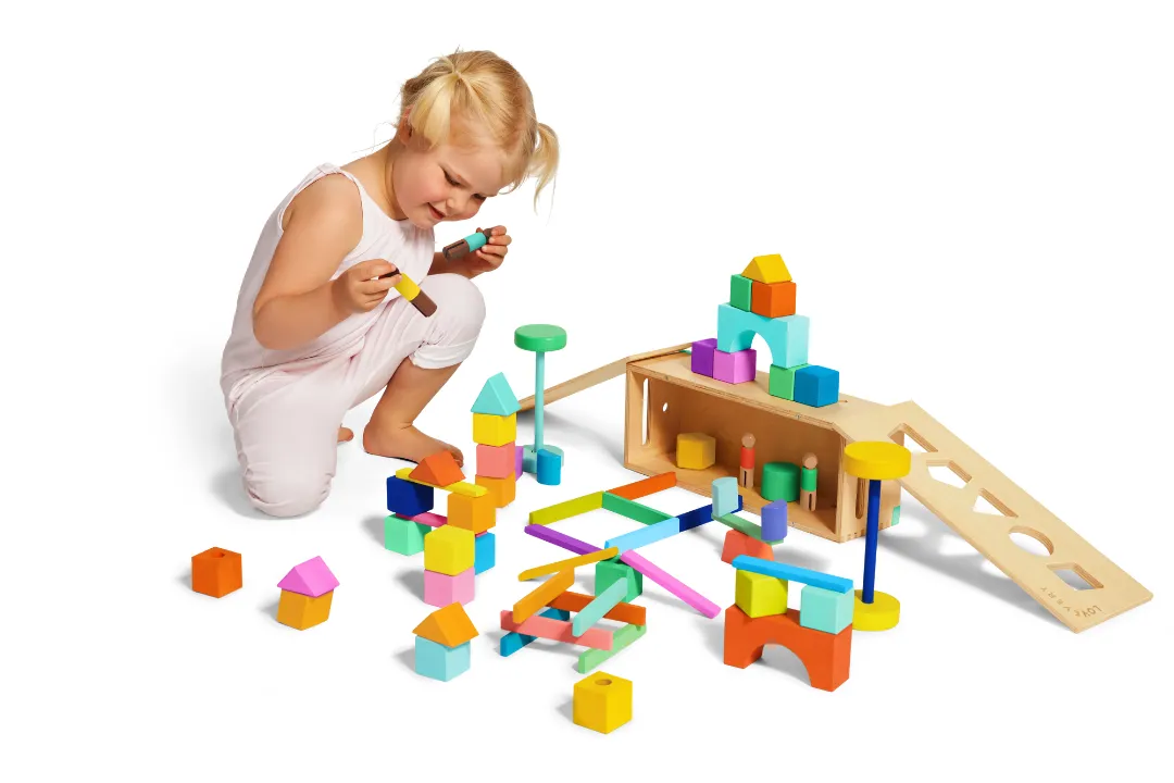 Lovevery Block Set Holzbausteine-Set 70 Teile ab 18 Monaten