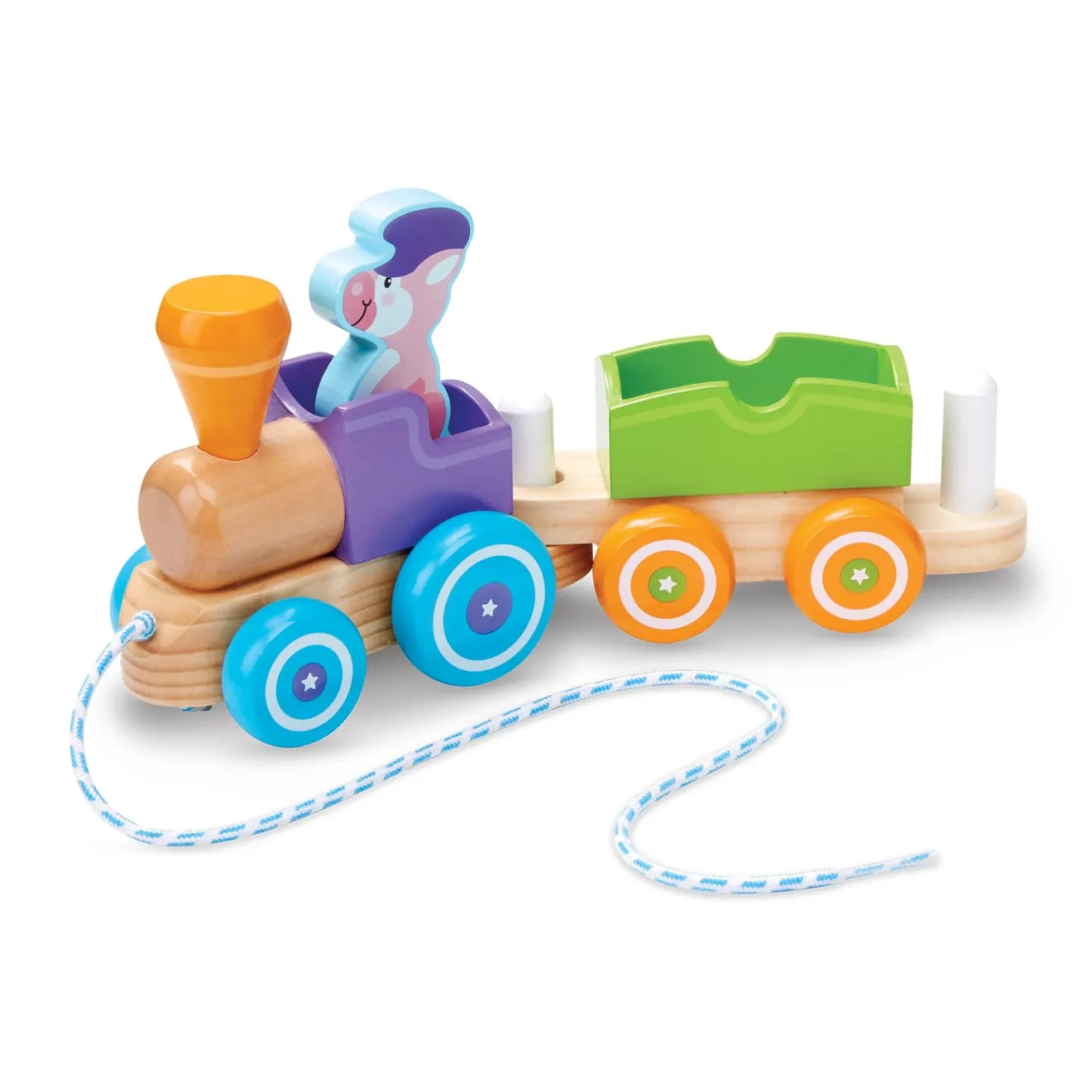 Melissa & Doug First Play Bauernhof Holz-Ziehzug 6-tlg ab 18 Monaten