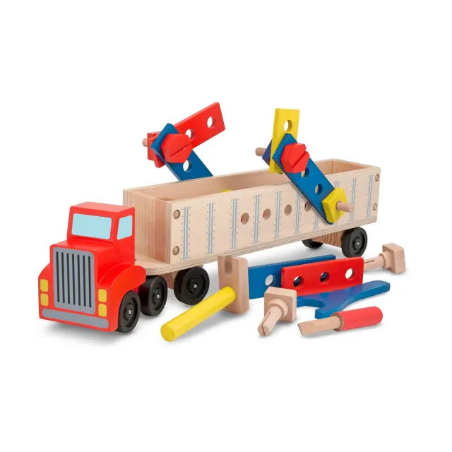 Melissa & Doug Big Rig Bauset Holz-LKW 22 Teile ab 3 Jahre