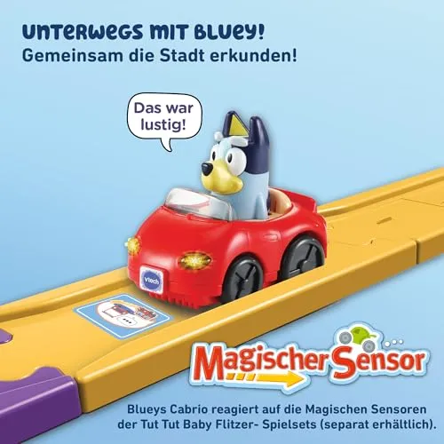 VTech Tut Tut Blueys Cabrio Spielauto mit Musik 1-5 Jahre