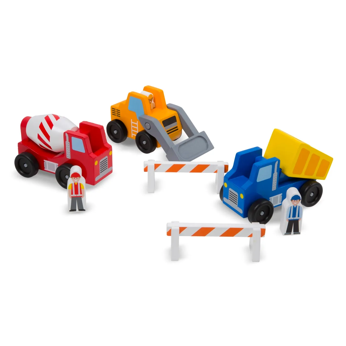Melissa & Doug Construction Vehicle Holz Baufahrzeuge 3er Set