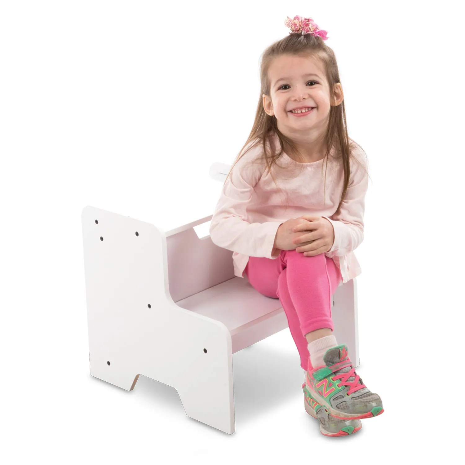 Melissa & Doug Tritthocker Holz Weiß 2 Stufen bis 45 kg