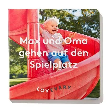 Lovevery Adventurer Max und Oma gehen auf den Spielplatz Bilderbuch