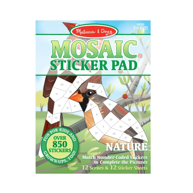 Melissa & Doug Mosaic Sticker Pad Nature Mosaik-Stickerbuch 850 Sticker