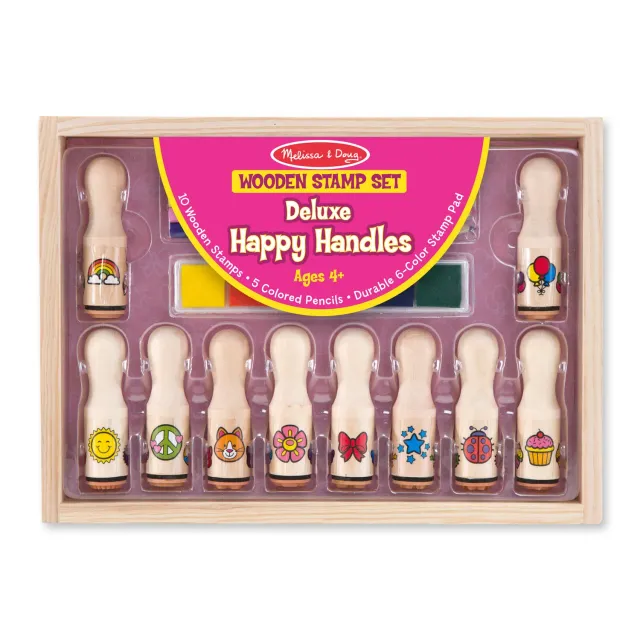 Melissa & Doug Happy Handle Stempelset 10 Stempel ab 3 Jahre