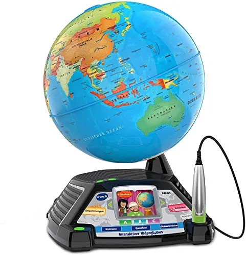 VTech 80-605404 Interaktiver Videoglobus Lernglobus ab 7 J.