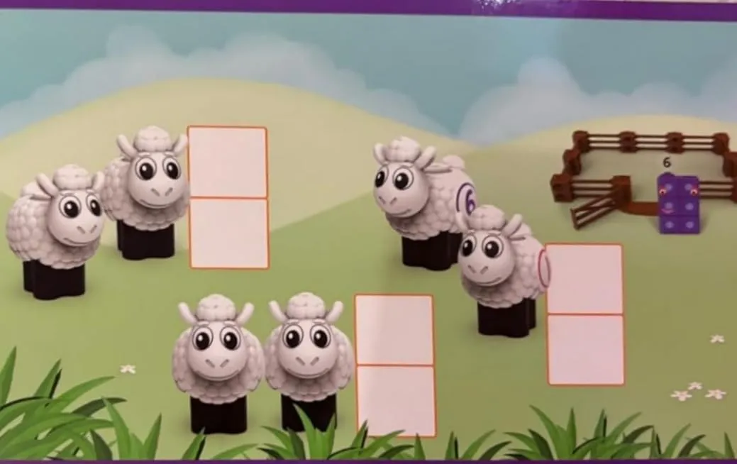 Learning Resources MathLink Numberblocks Bauernhof Schafe 53-tlg.