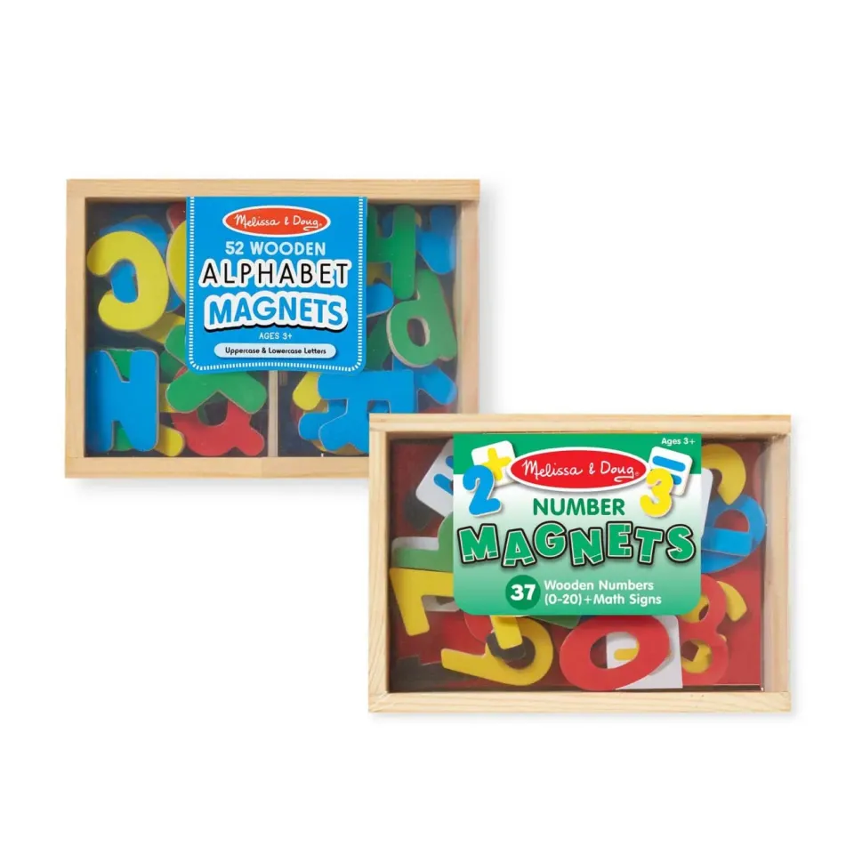 Melissa and Doug Magnetic Letters & Numbers Magnetbuchstaben Holz Set