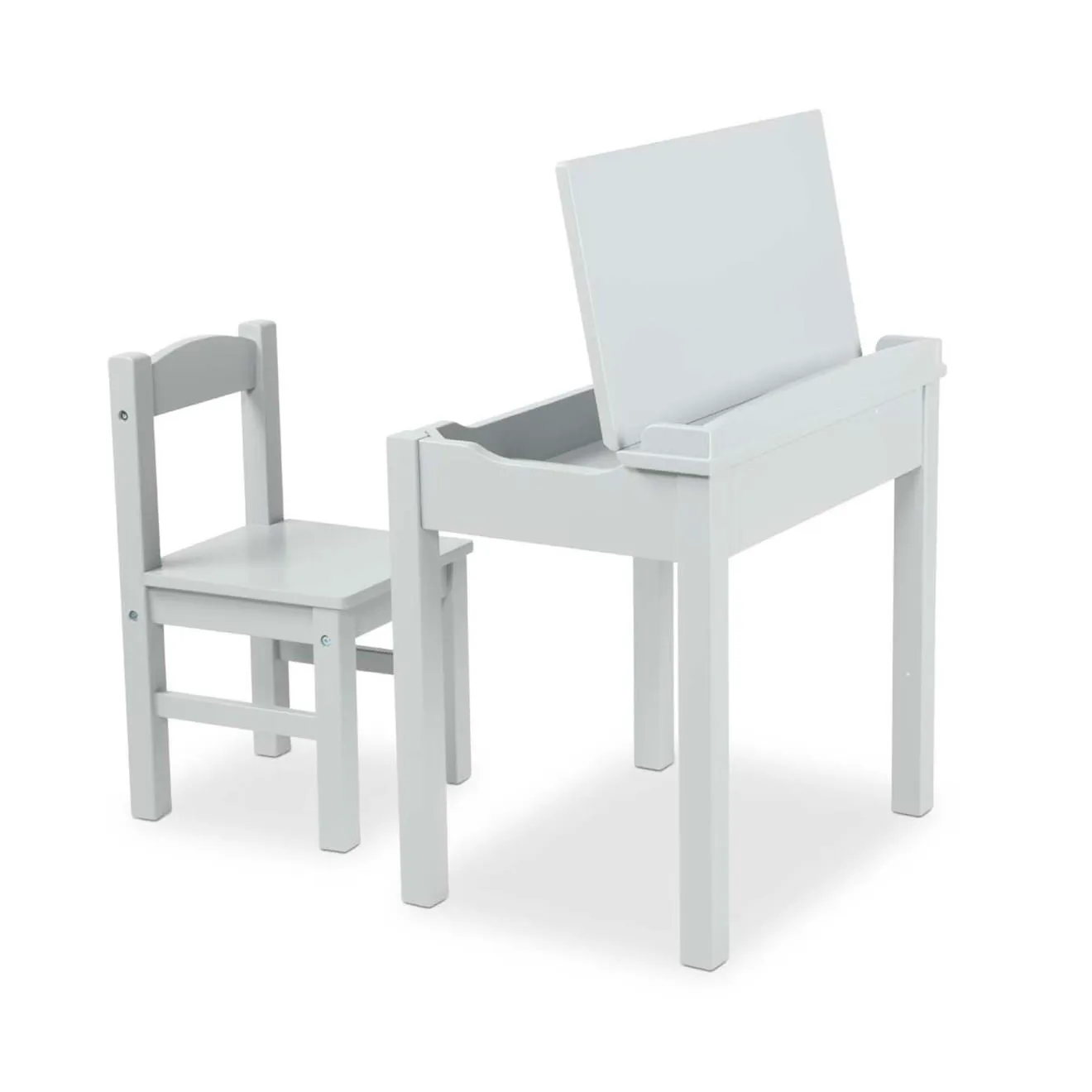 Melissa & Doug Lift-Top Desk Kinderschreibtisch mit Stuhl grau