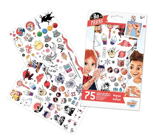 Buki TA007 Tattoos Manga Kawaii 75 Stück ab 6 Jahre