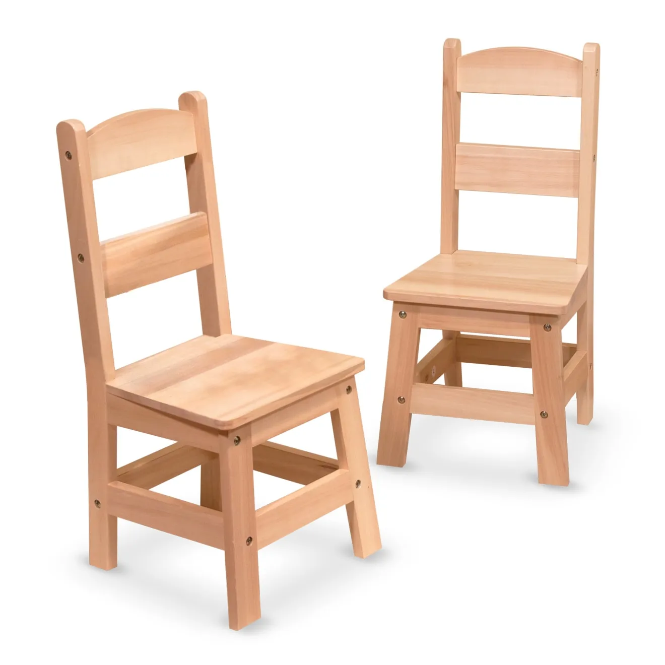 Melissa & Doug Holzstühle Kinderstühle 2er-Set Massivholz