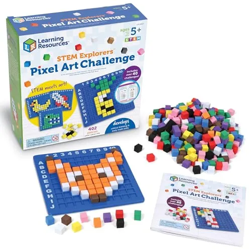Learning Resources Pixel Art Mint Logikspiel 400 Würfel