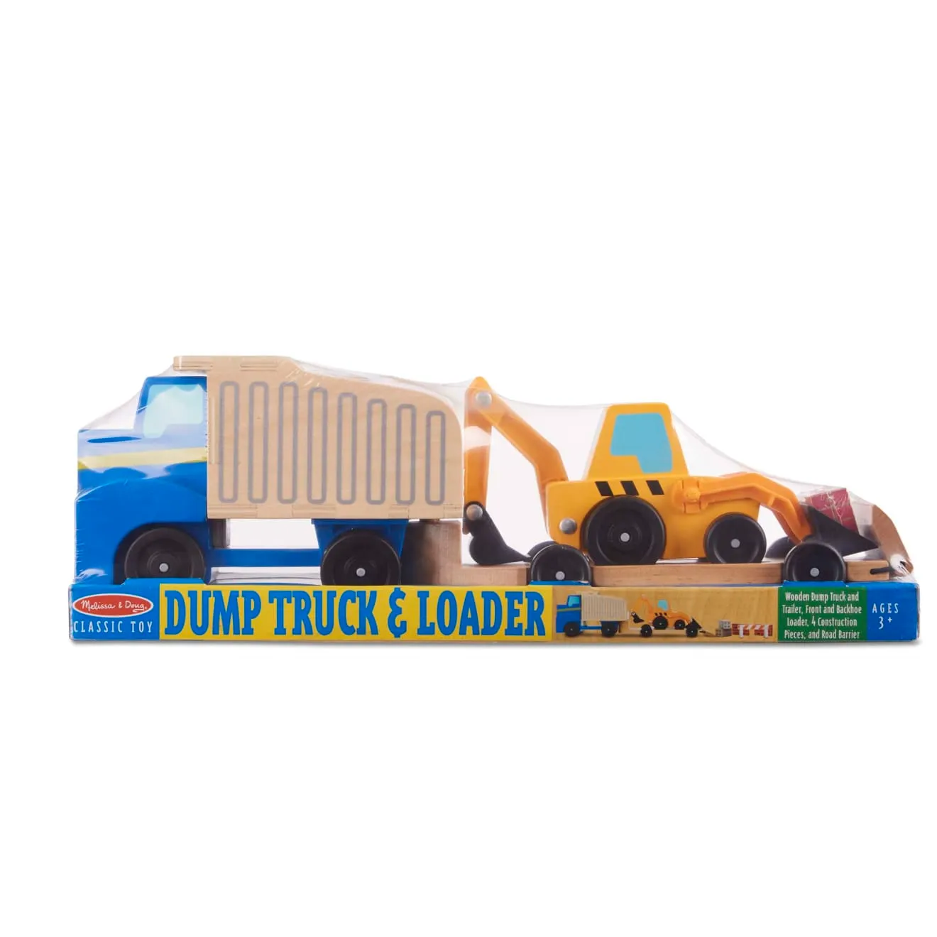 Melissa & Doug Dump Truck & Loader Kipplaster Holz 8-teilig