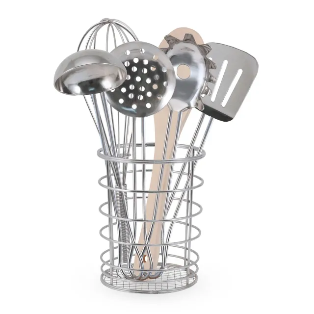 Melissa & Doug Stir & Serve Kochutensilien 7-teilig Edelstahl