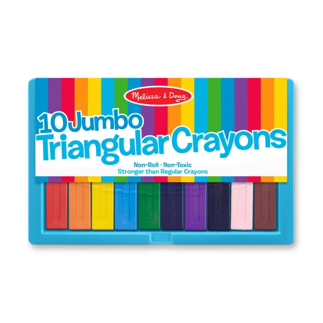Melissa & Doug Jumbo Triangular Wachsstifte dreikantig 10er