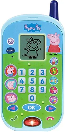 VTech Peppas Lerntelefon 80-523104 Kinderhandy deutsche Version mit Stimmen