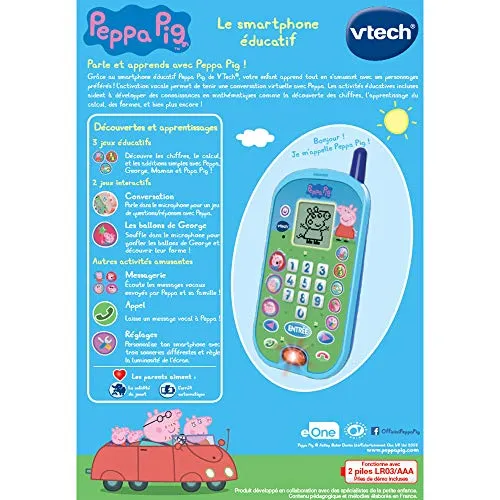 VTech Peppa Pig Kinder-Telefon Spielzeug-Handy französisch 2-5 J.